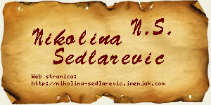 Nikolina Sedlarević vizit kartica
